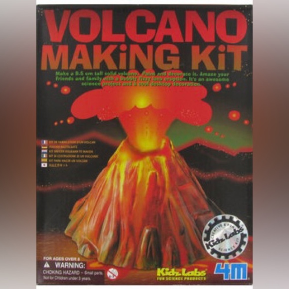 4M Kidz Labs Volcano Making Kit Construction Building Science Fair Project